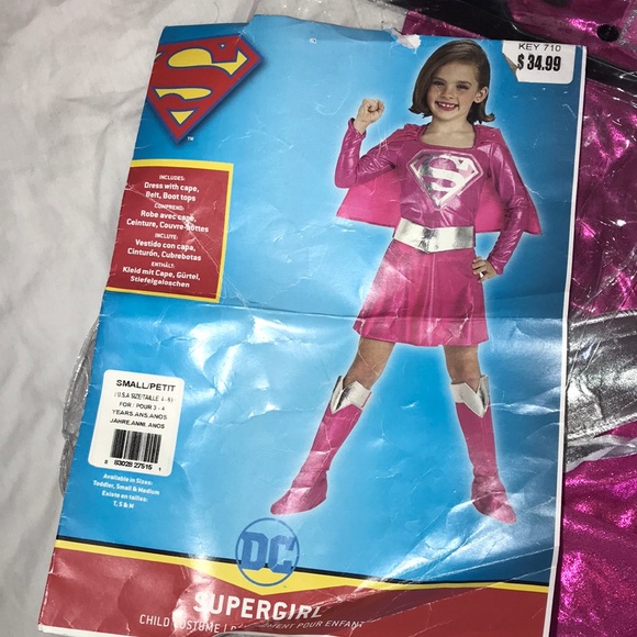 Girls pink superhero costume - Picture 4 of 6